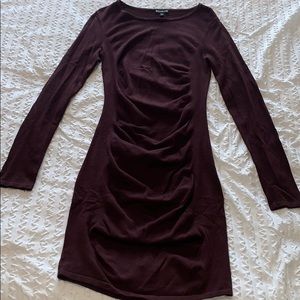 Express Burgundy body con dress